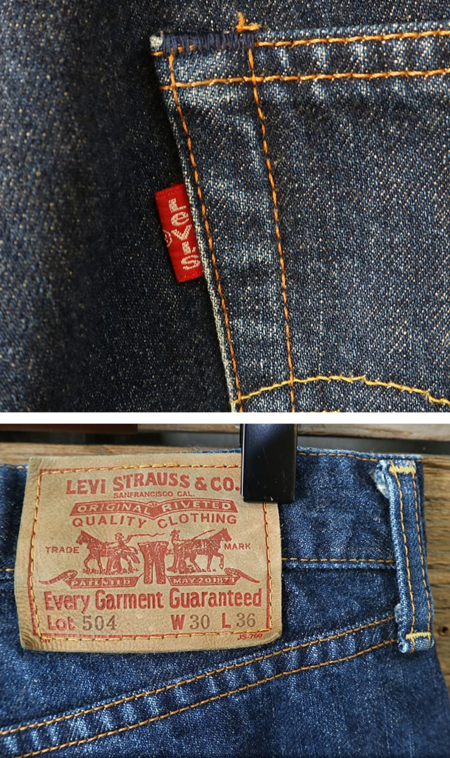 
일본판 90S LEVIS 리바이스 504 빈티지 셀비지 데님

세탁완료 상품이미지6
