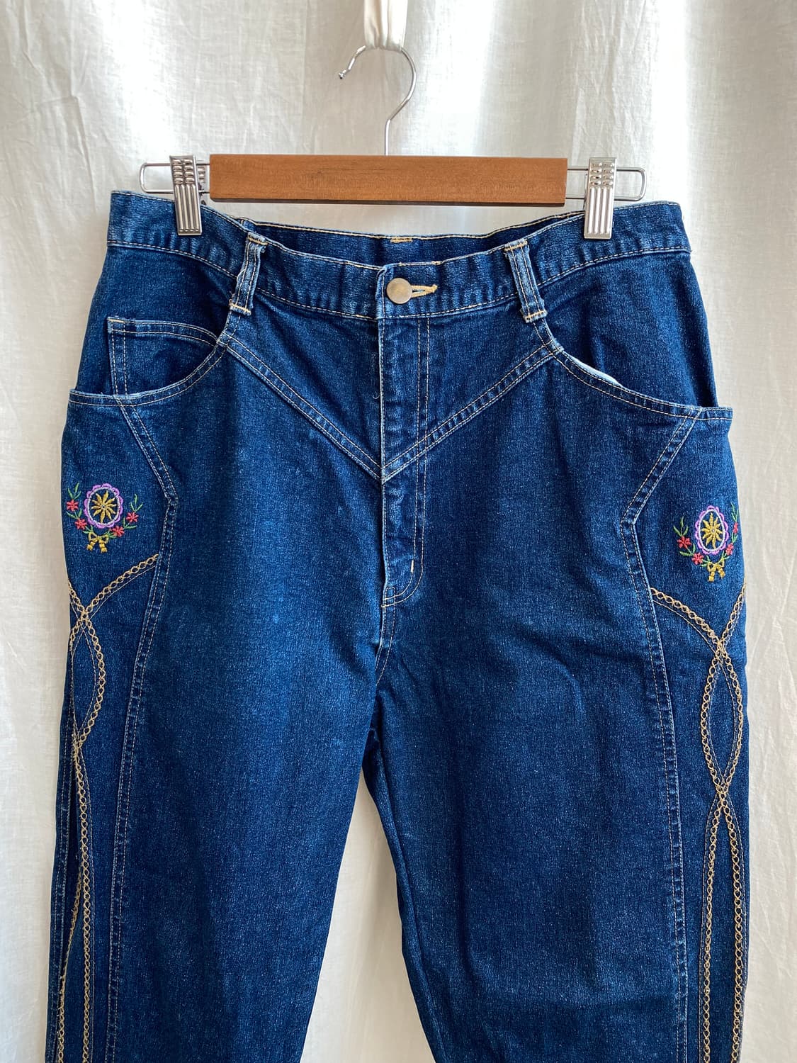 빈티지 자수 데님밴딩팬츠(29-31) 상품이미지3