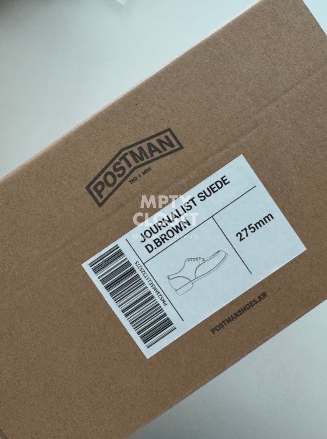 포스트맨 저널리스트 스웨이드 다크브라운 u팁 더비슈즈 상품이미지7