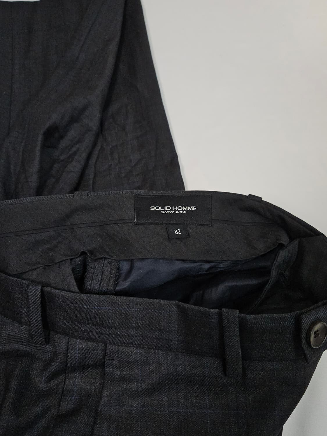 우영미 솔리드옴므 레이온 슬랙스 팬츠 바지 정장 수트 32 상품이미지2