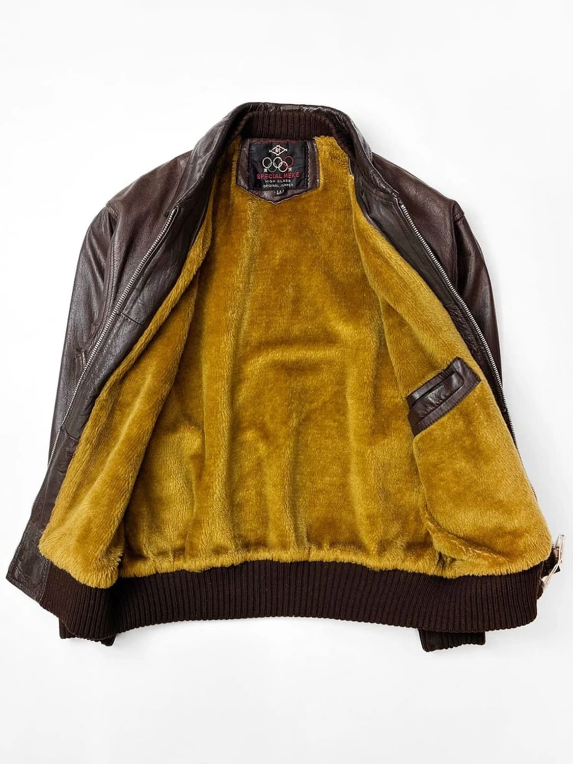 SPECIAL MEKE 90s 오륜기 소가죽 항공 자켓 PN5038 상품이미지2