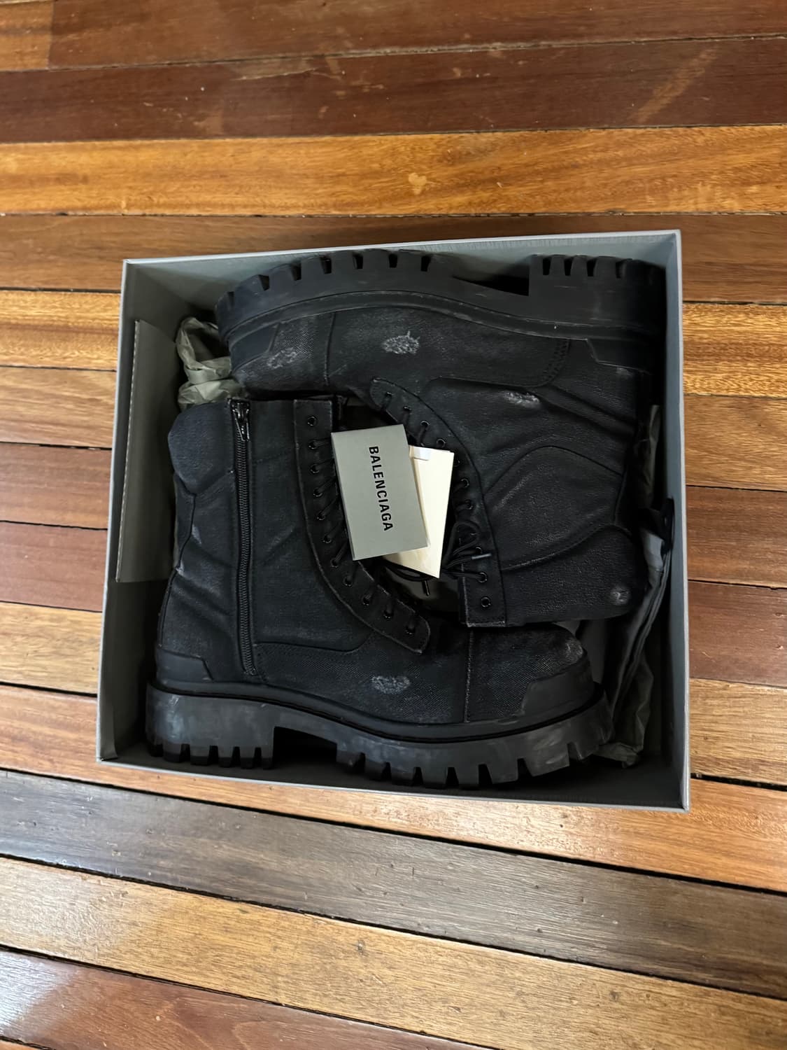 발렌시아가 컴뱃부츠 44 블랙 상품이미지1