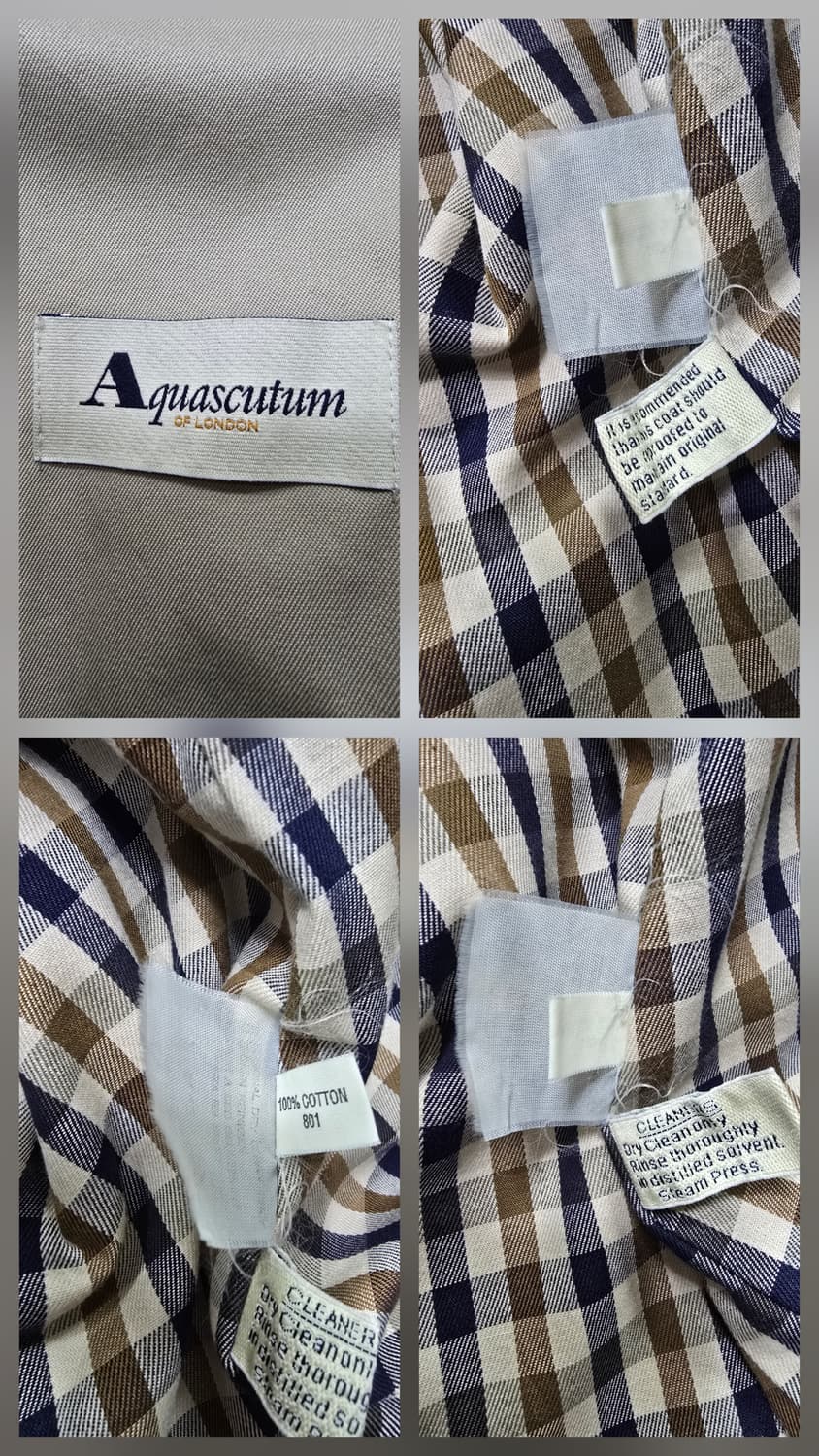 (XL.105) 아쿠아스큐텀 더블 브래스트 트렌치코트 상품이미지7