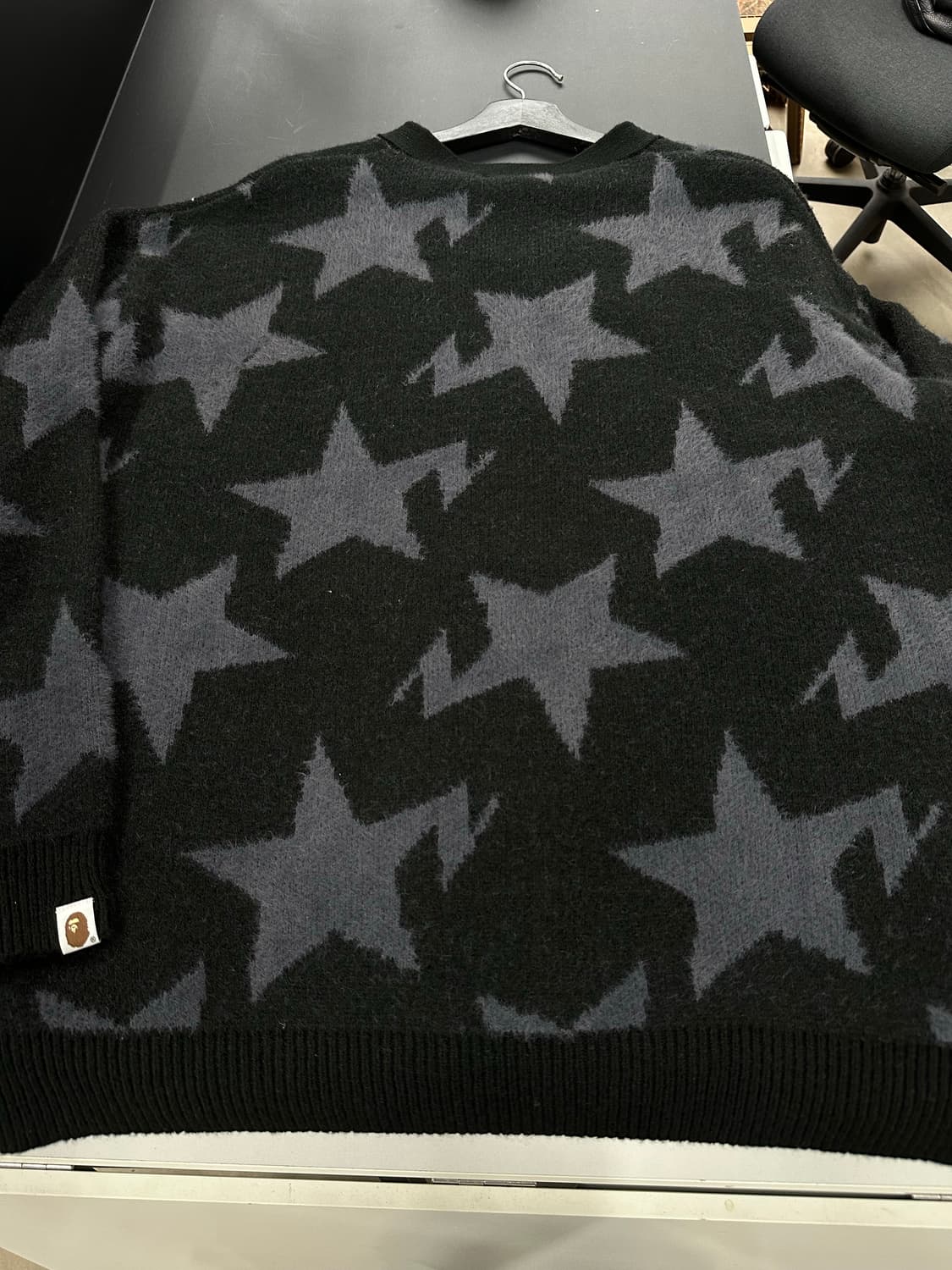 베이프 스타 릴렉스드핏 헤어리 가디건  상품이미지6