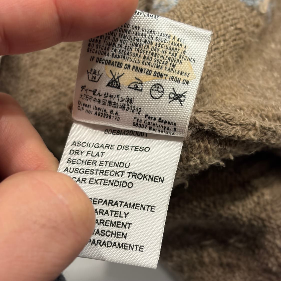 [XL] 디젤 빈티지 브라운 스트라이프 니트 집업 가디건 B615 상품이미지10