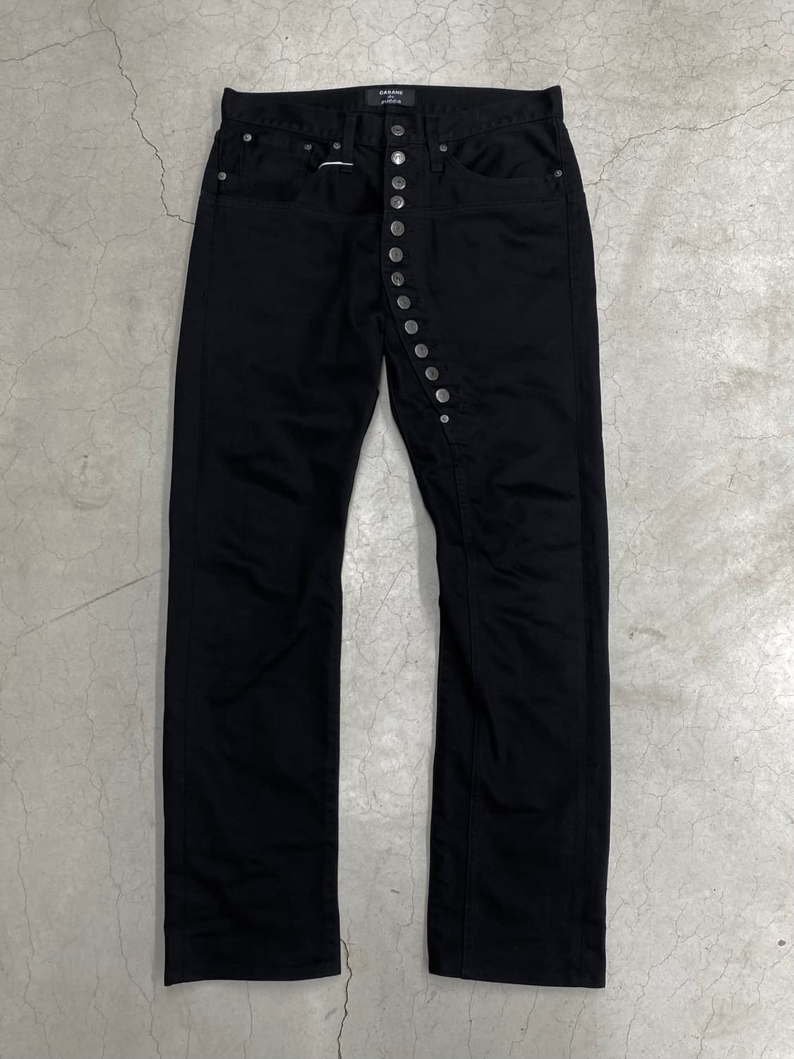 카반드주카 비대칭 버튼 팬츠 상품이미지3