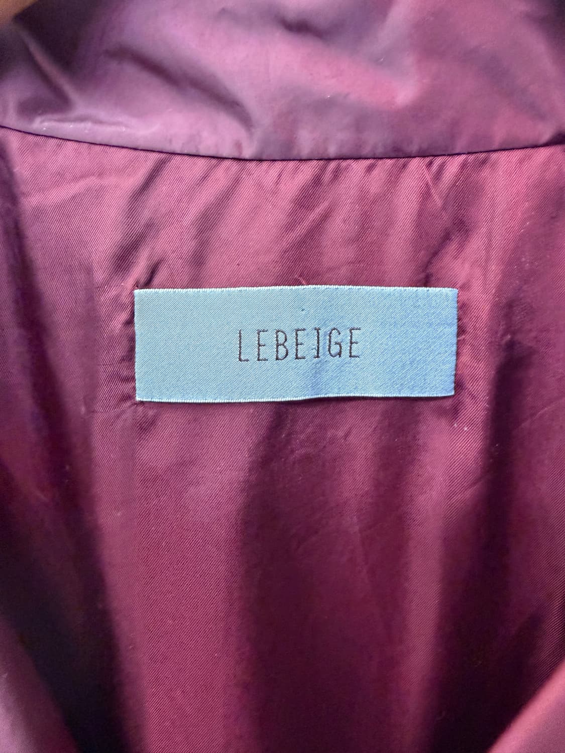 정품) LEBEIGE 르베이지 루즈핏 버건디 자켓 97 상품이미지7