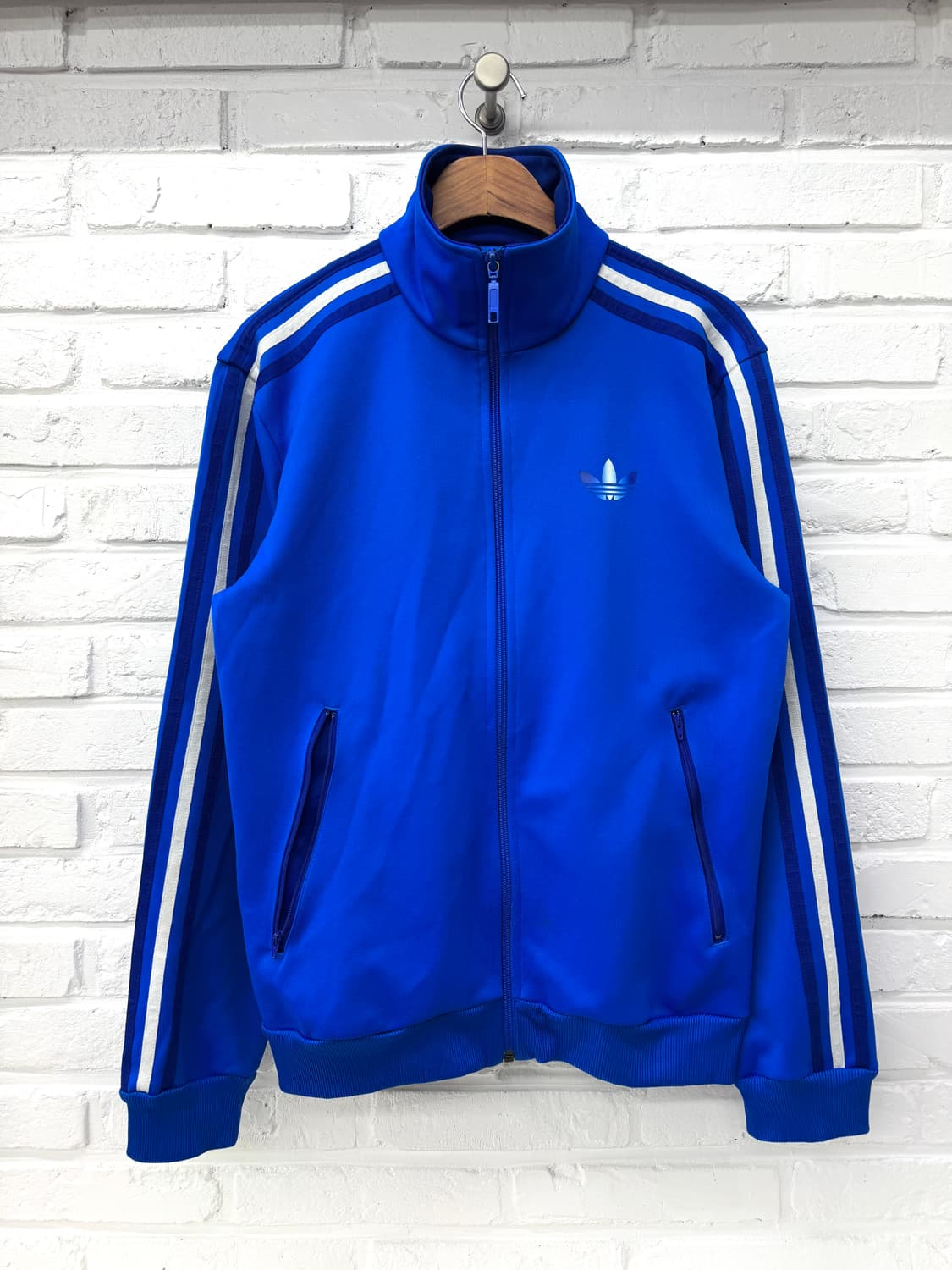 아디다스 화이트블루 트랙탑 져지 상품이미지3