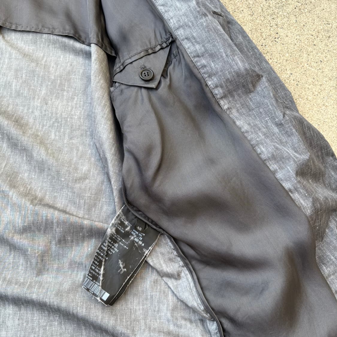 프라다 그레이 3 버튼 나일론 코트(2011) 상품이미지9