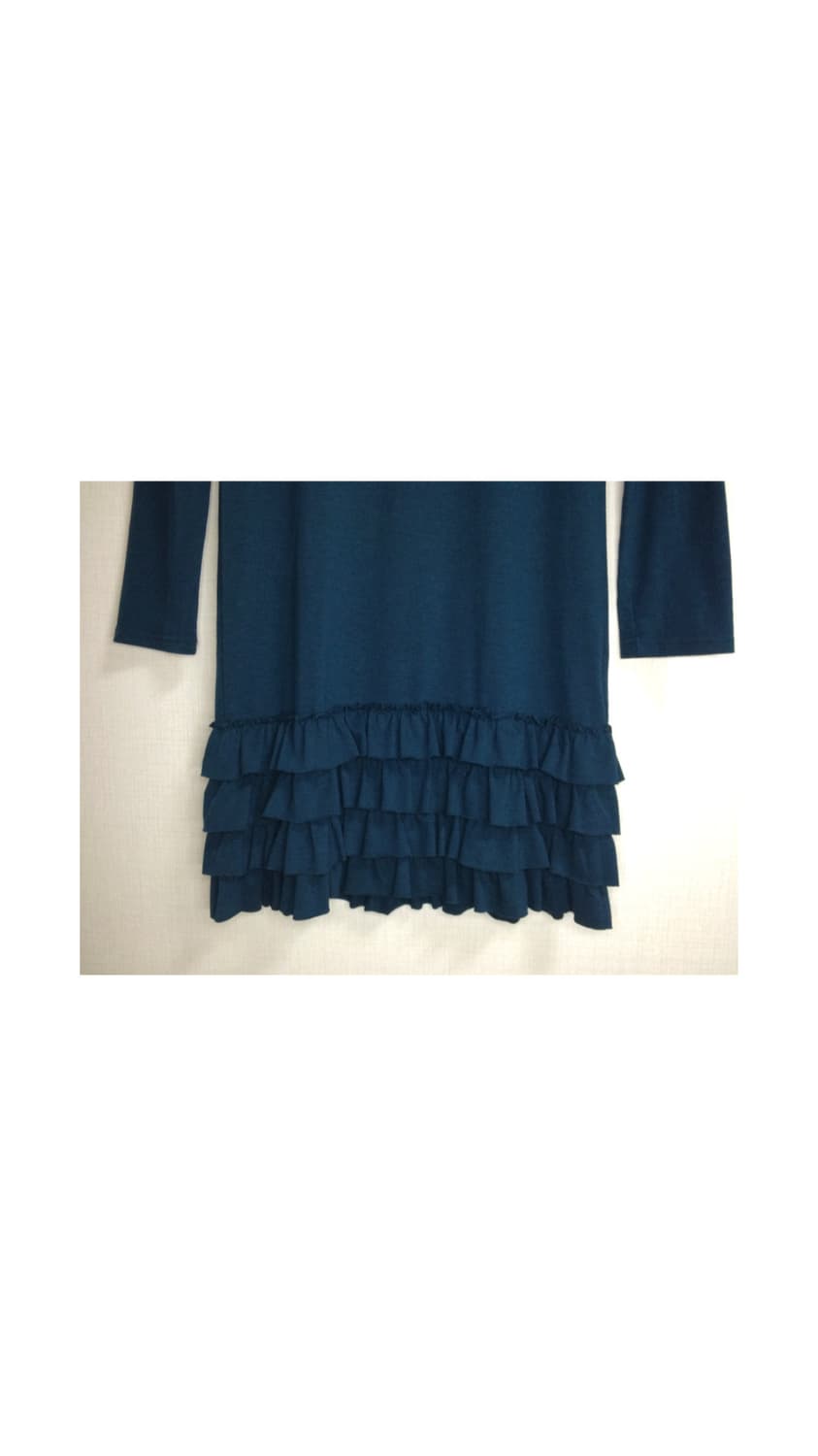 빈티지 딥 그린 프릴 튜닉 상품이미지3