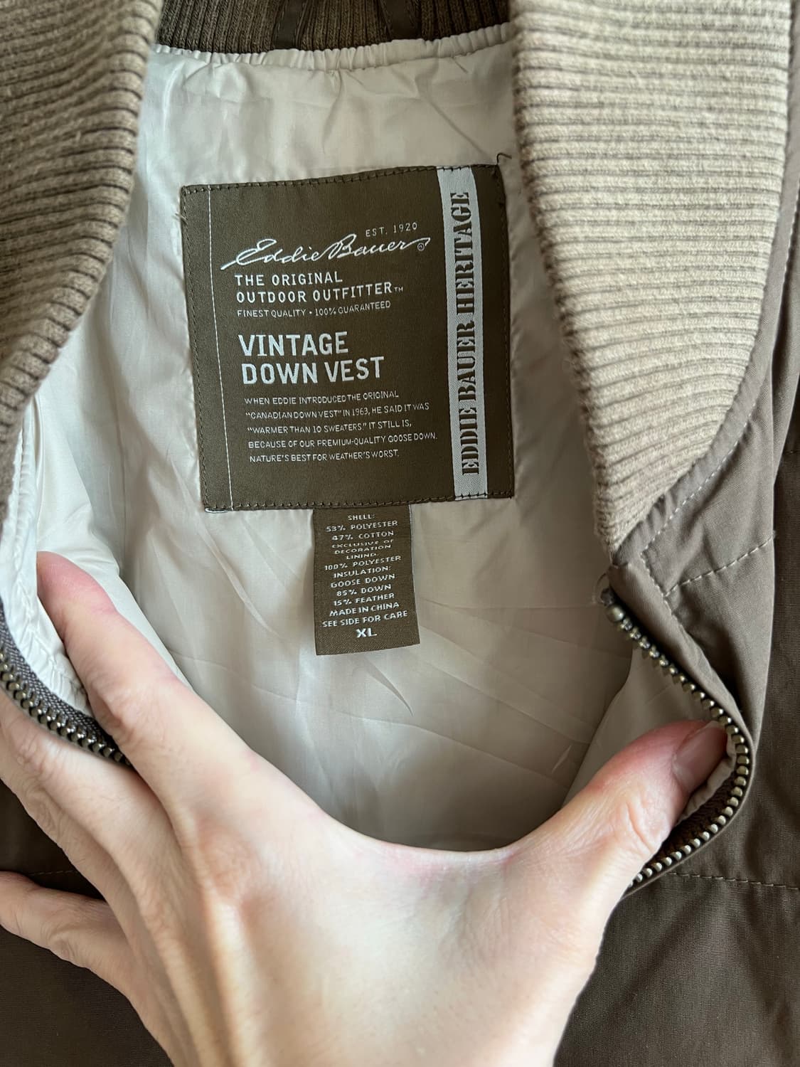 에디바우어 구스패딩 베스트 사이즈XL 상품이미지2