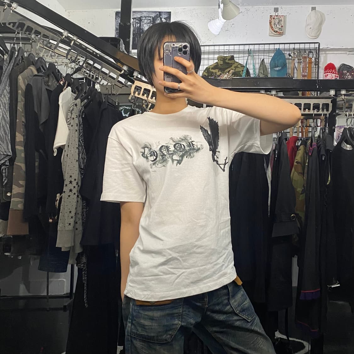 Vlone 해골 윙 프린팅 반팔 티셔츠 상품이미지7