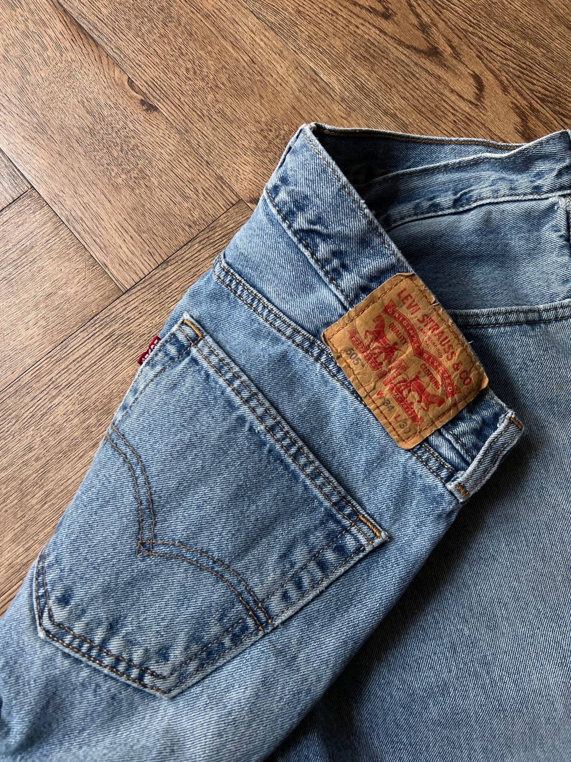 [34]리바이스 505 빈티지 워싱 레귤러 스트레이트 데님 팬츠 상품이미지4