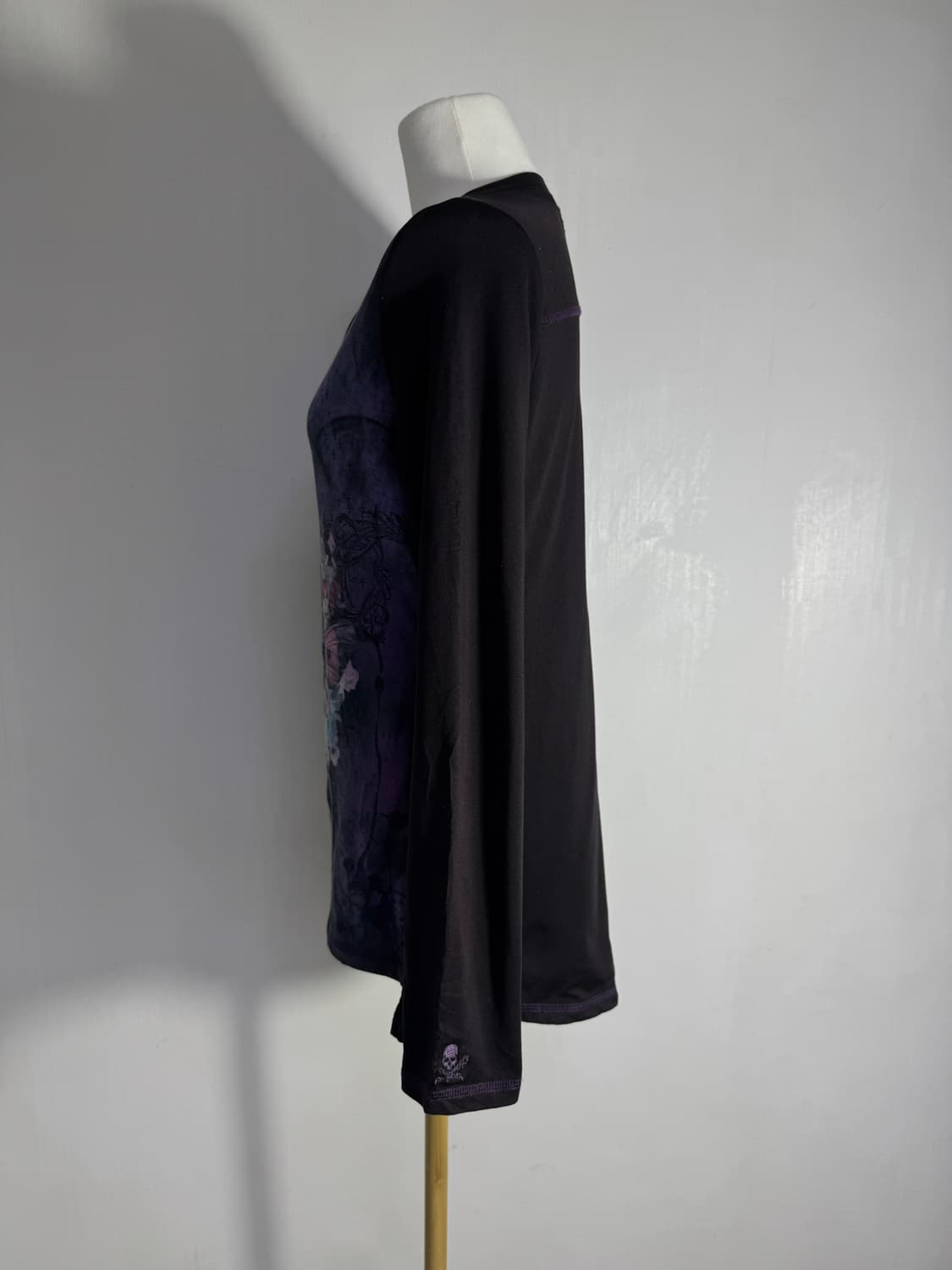 Ozz croce 스컬 프린트 롱슬리브 y2k 고딕 오즈온 상품이미지3