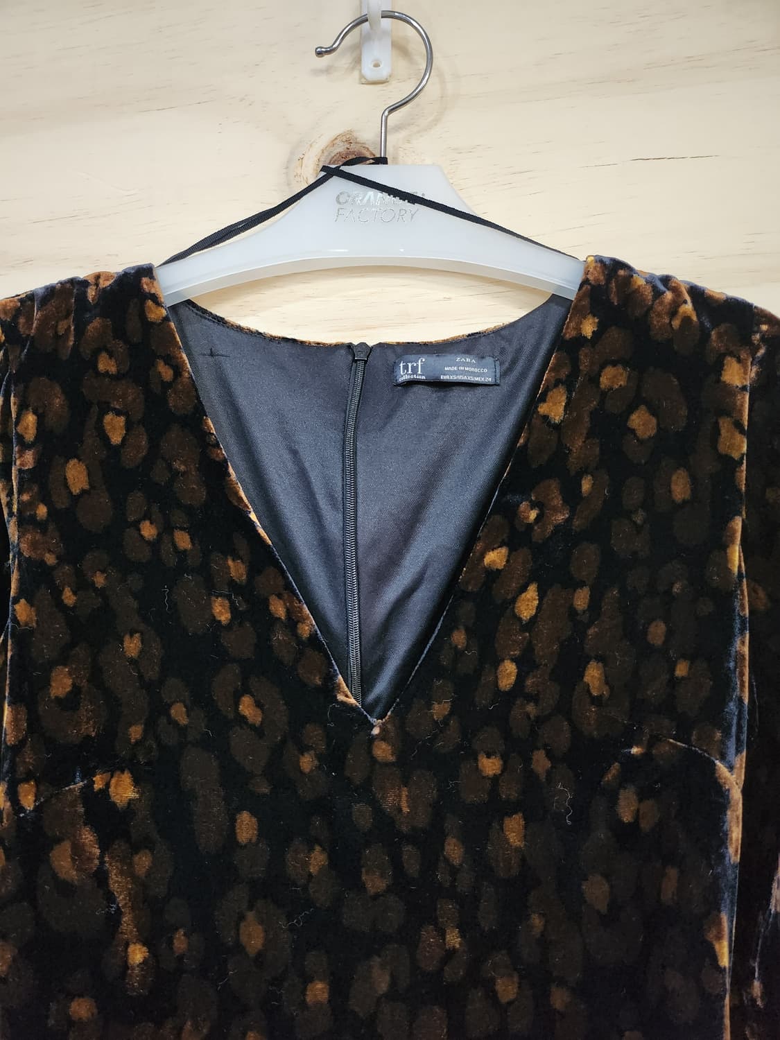 156) ZARA REF 벨벳 레오파드 랩원피스 상품이미지4