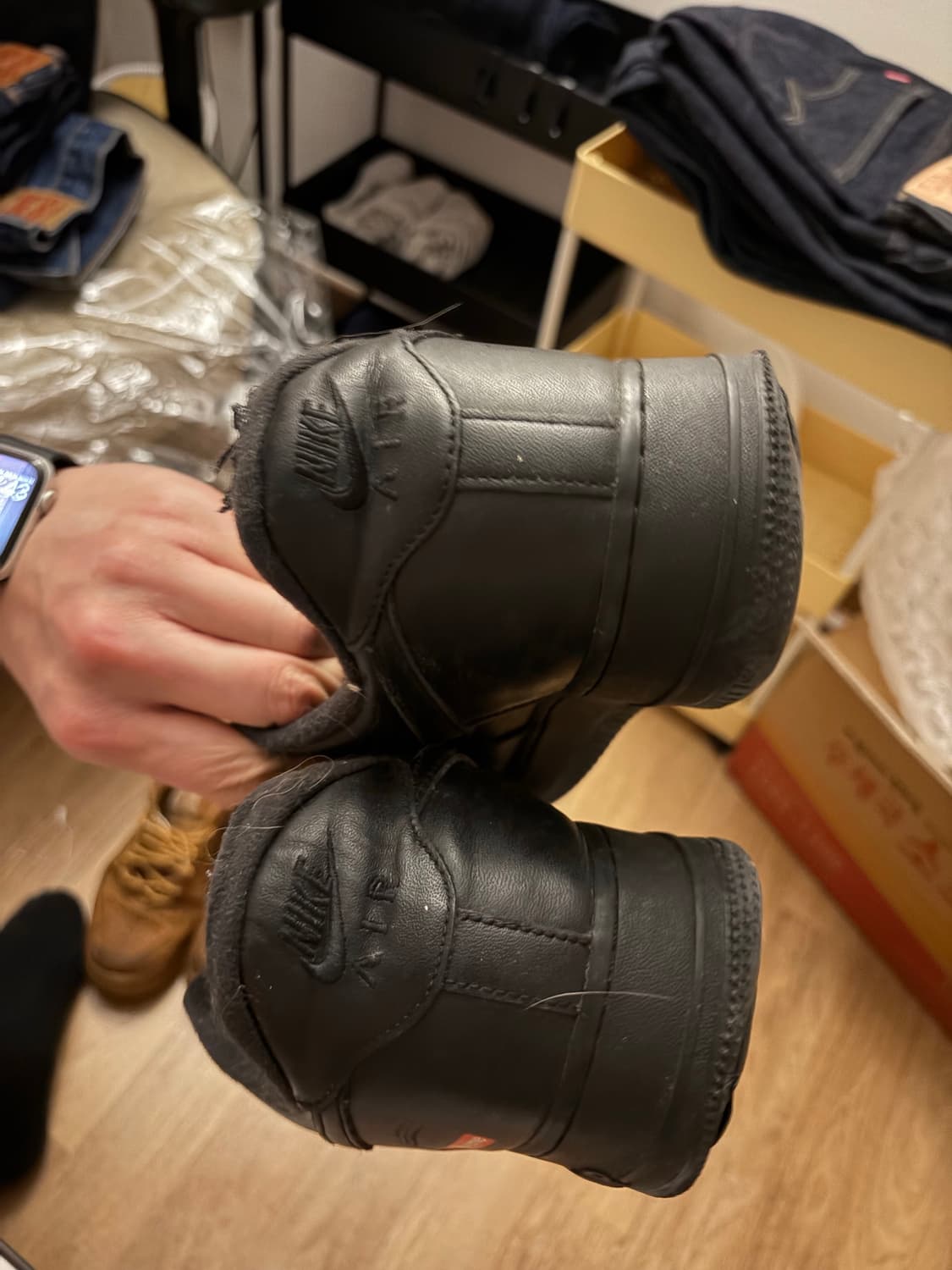 나이키 에어포스 슈프림 나이키 된장 & 블랙 2켤레 일괄 상품이미지9