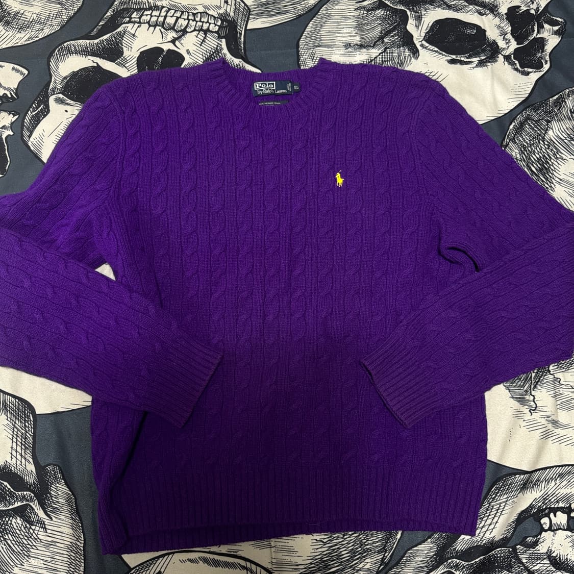 폴로 앙고라 메리노울 케이블니트 XL사이즈 상품이미지4