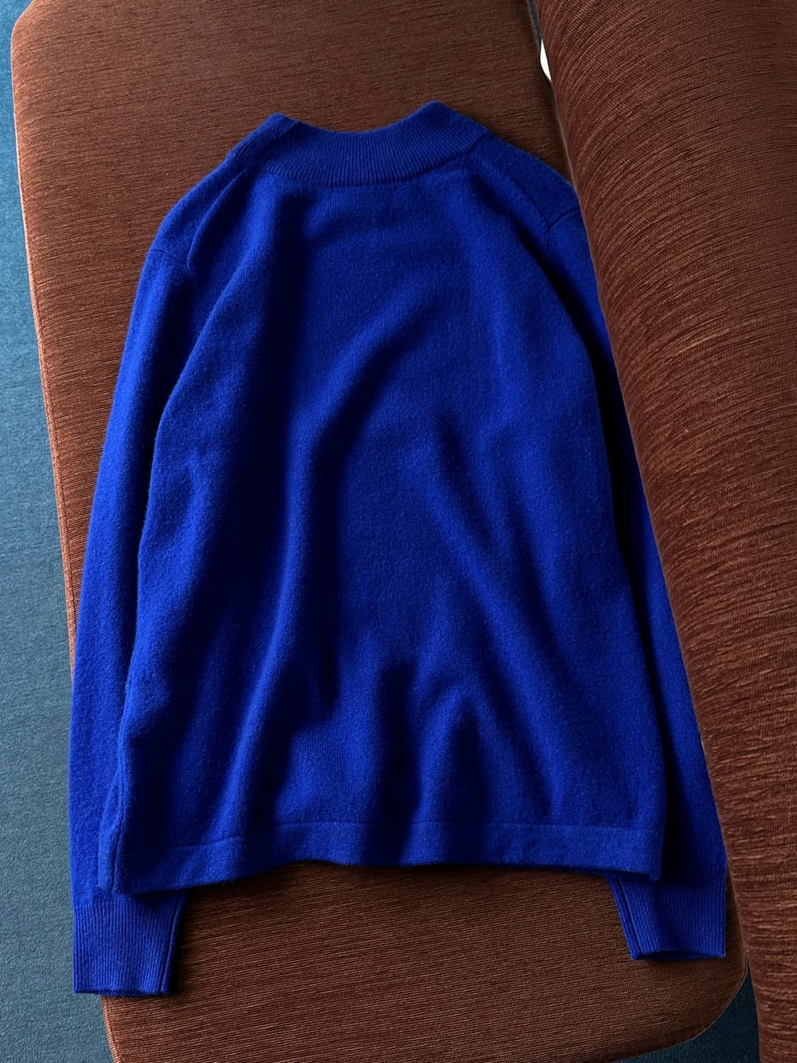 Pure cashmere design neck knit P/O 상품이미지5