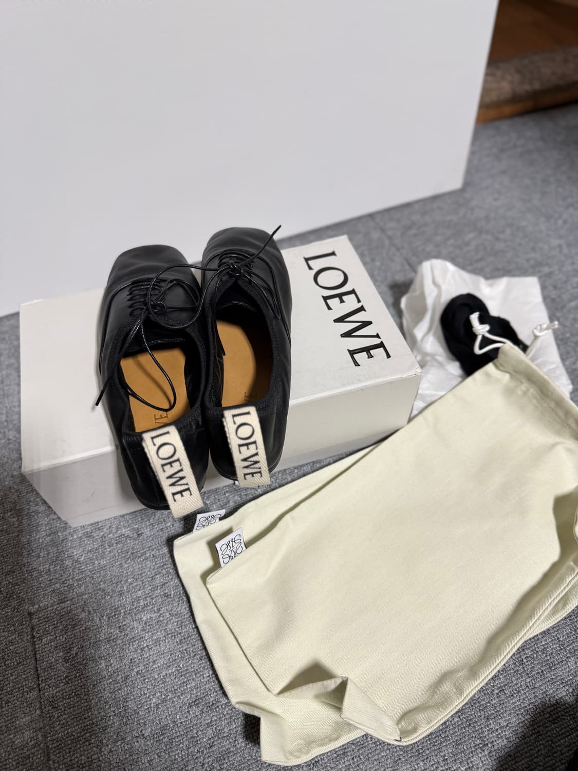 로에베 소프트 더비 슈즈 블랙 250 풀박스 상품이미지1