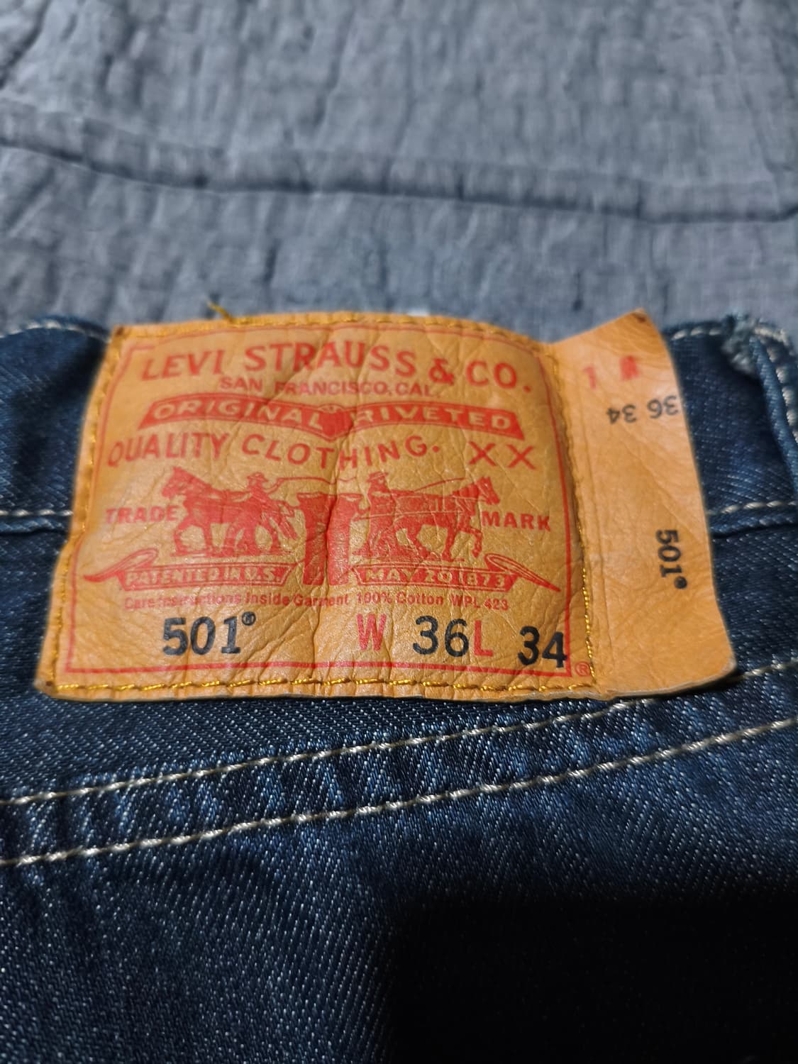 리바이스 501 청바지  36(34)/34 새상품 데님 상품이미지3