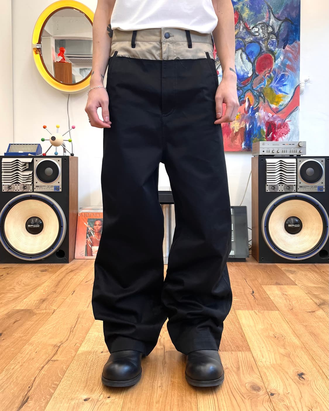 [3] 파세타즘 더블 웨이스트 코튼 팬츠 상품이미지1