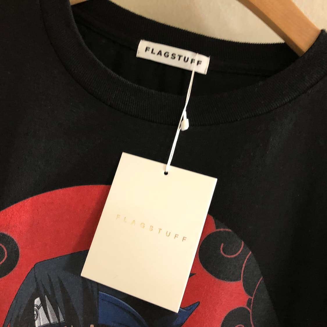 플라그스터프 나루토콜라보 사스케 롱슬리브 블랙 L 상품이미지7