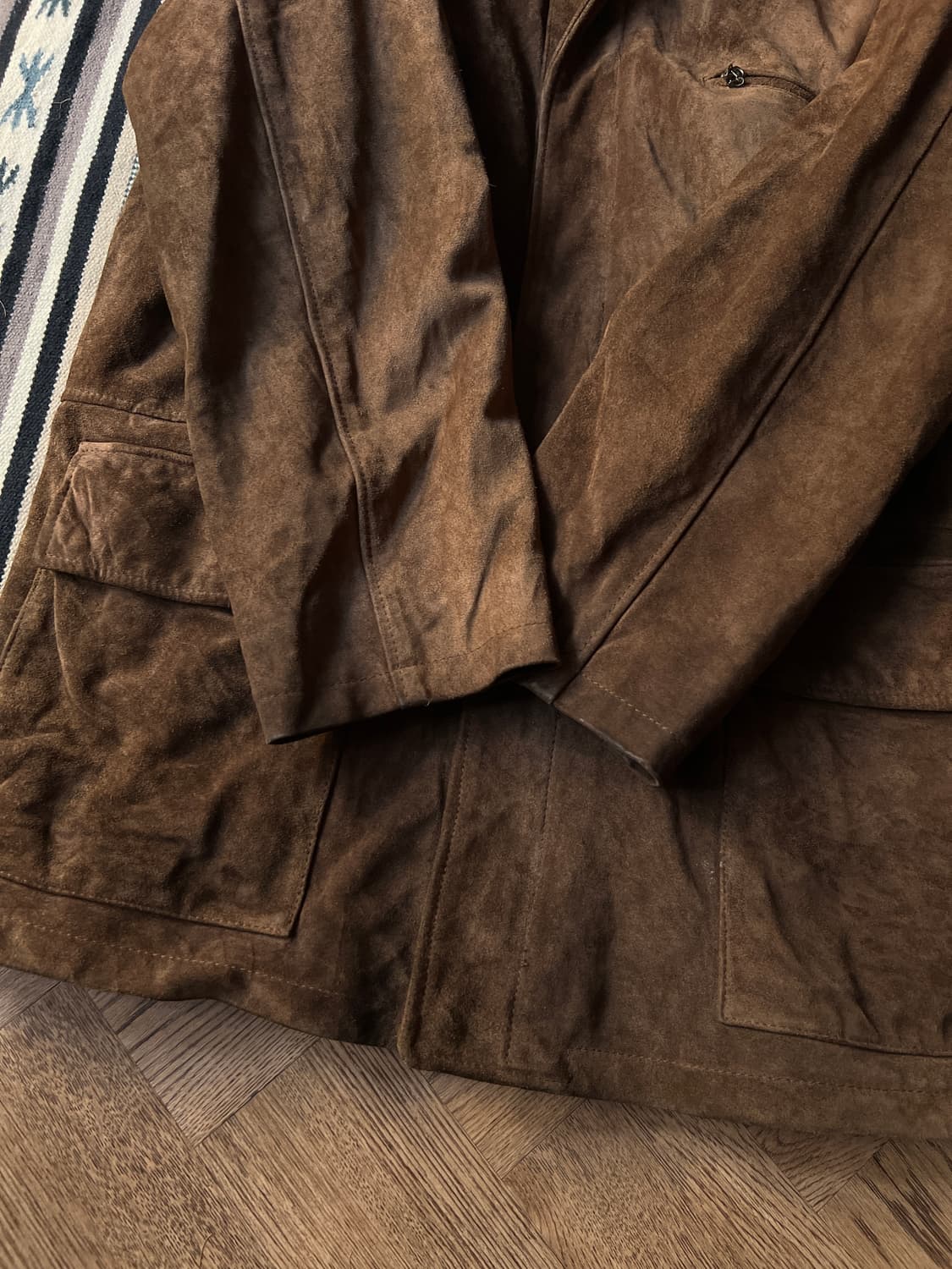 [L]폴로 랄프로렌 체크 라이닝 스웨이드 헌팅 자켓 상품이미지5