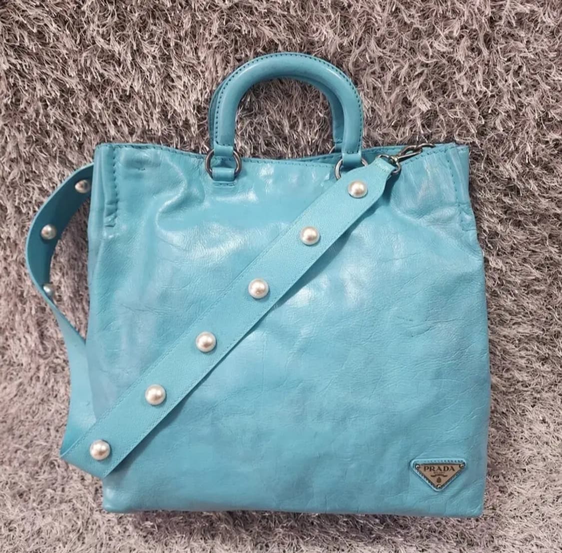 프라다 레더 토트백 숄더백  상품이미지1