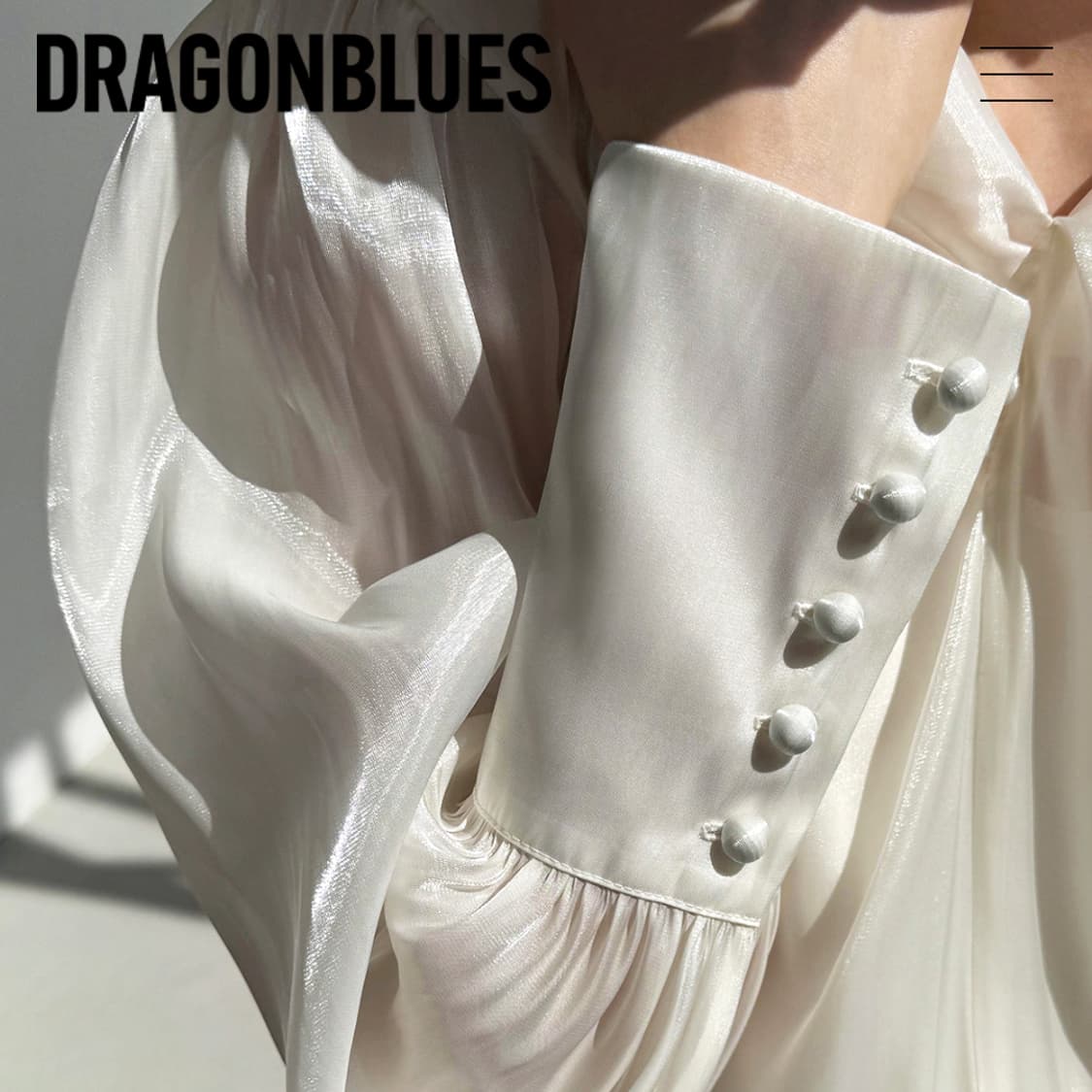 드래곤블루스(DRAGONBLUES) 쉬머 트위스트 블라우스 55 새상품 상품이미지4