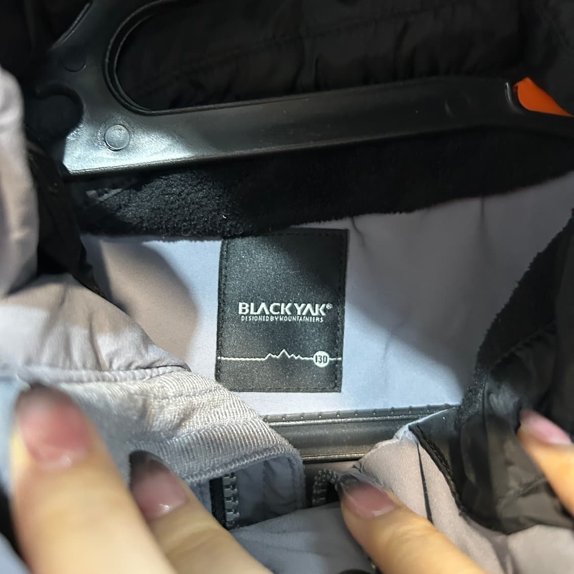 블랙야크 키즈 롱패딩 130 그레이 상태 최상 상품이미지2