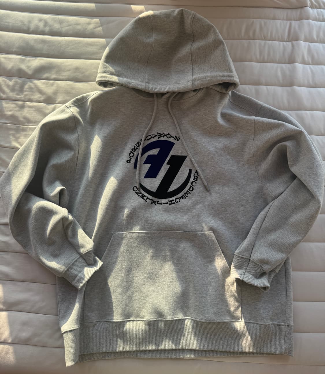 자라 x 아더에러 자수 후드 스웨트셔츠 그레이 상품이미지1