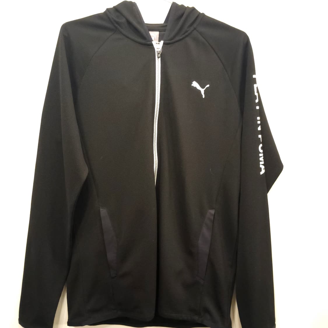 푸마 블랙 메쉬 기능성 후드 집업 상품이미지2