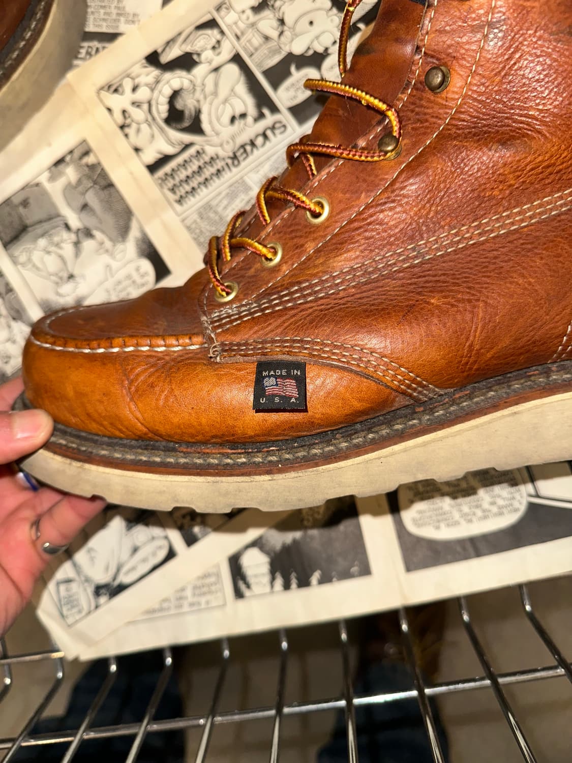 Thorogood USA moc toe leather boots (9) 상품이미지8