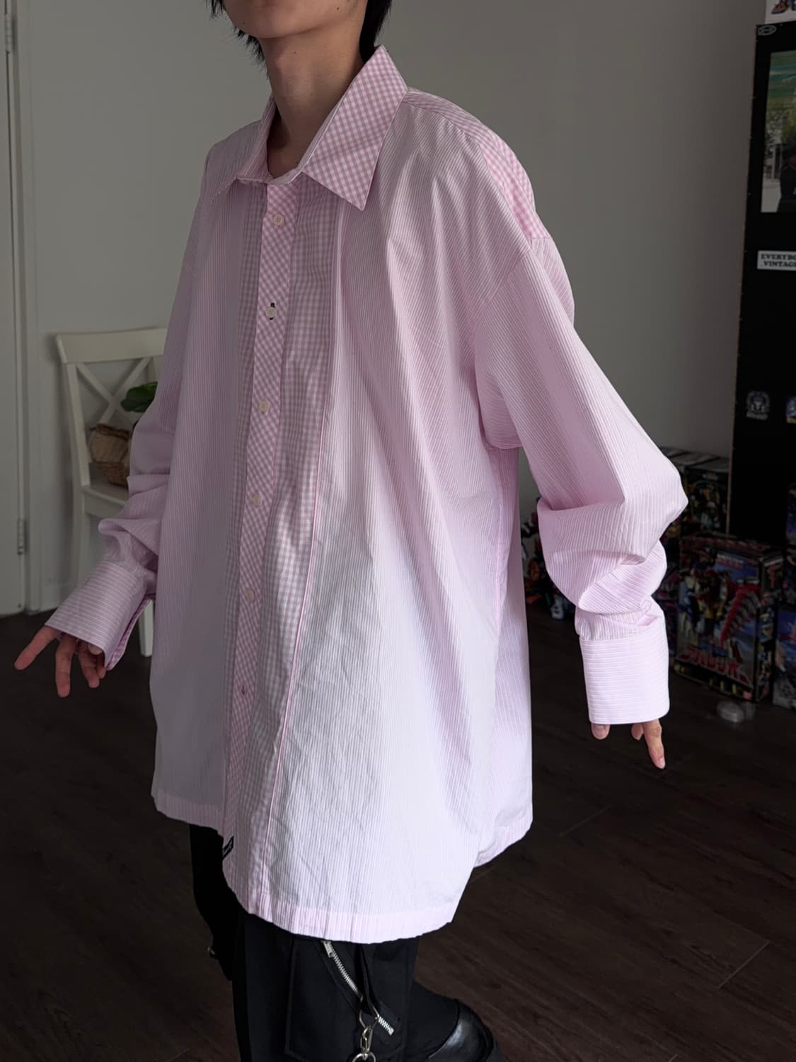 Richard Yoo 슈페리어 오버 패턴 믹스 셔츠 상품이미지6