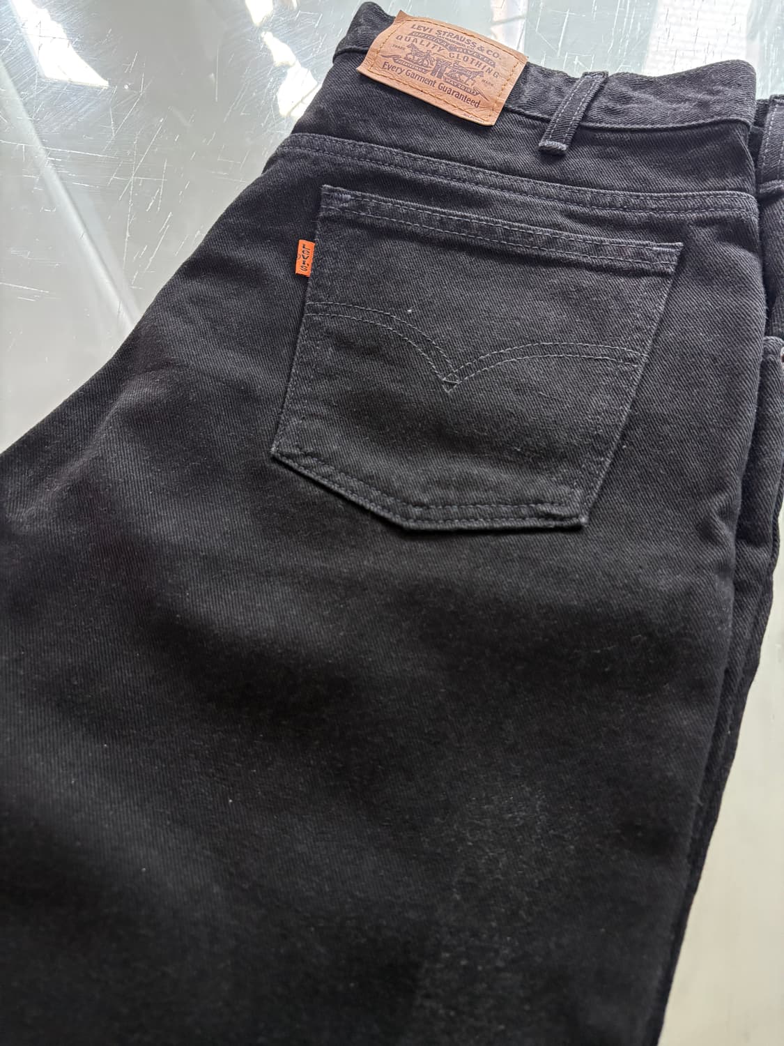 90s 리바이스 619 블랙진 made in canada 상품이미지3
