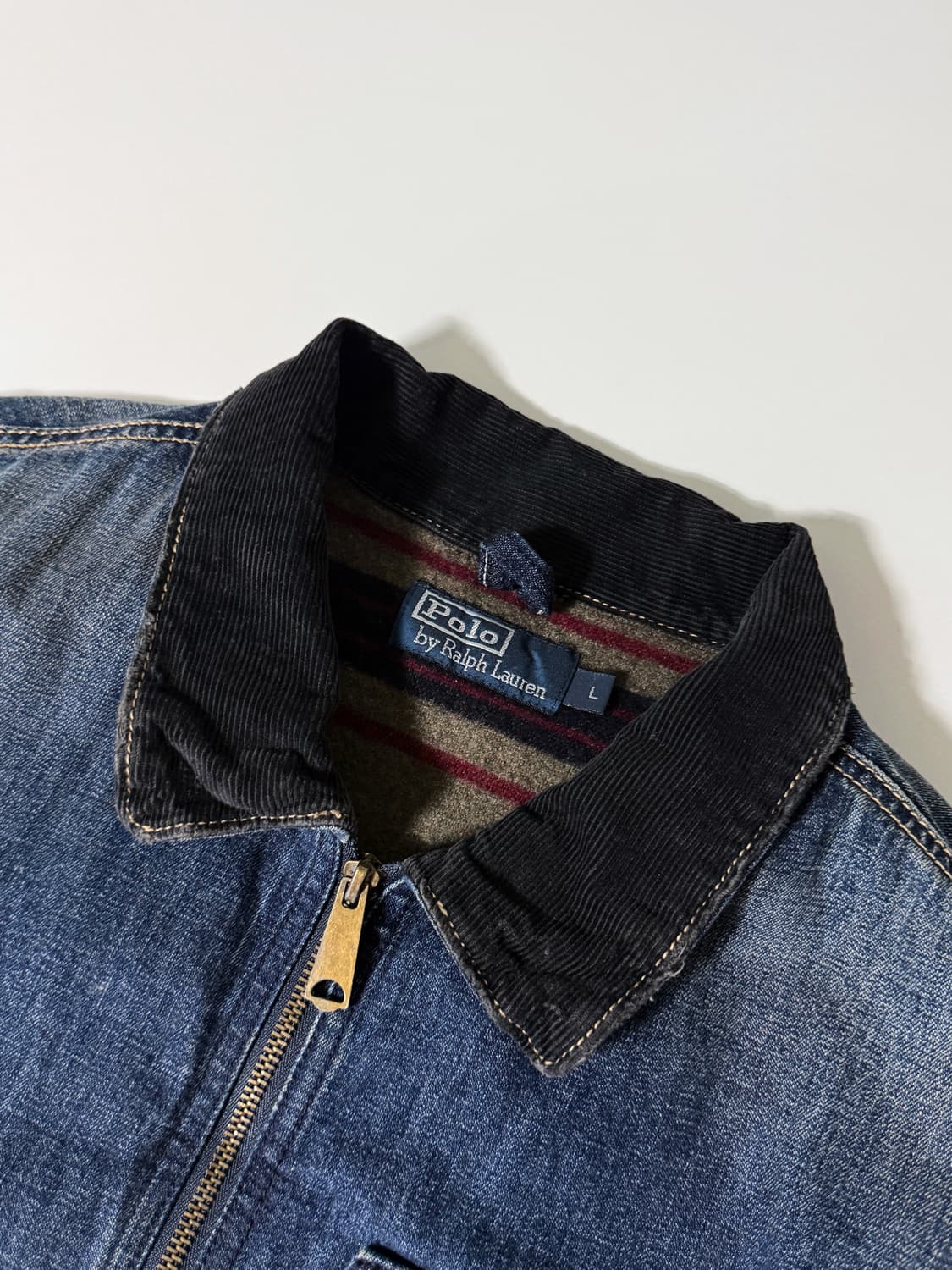 폴로 랄프로렌 40‘s 루즈핏 페인팅 코듀로이 데님 자켓  상품이미지8