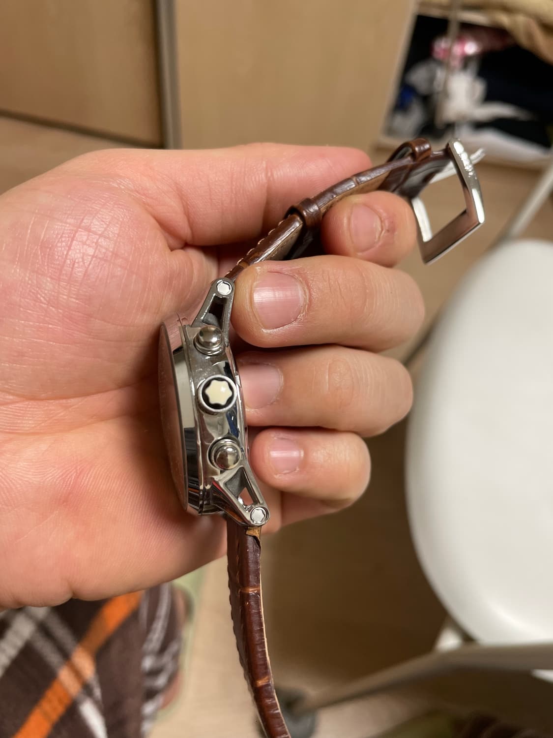 몽블랑 남자 가죽시계 판매 상품이미지4