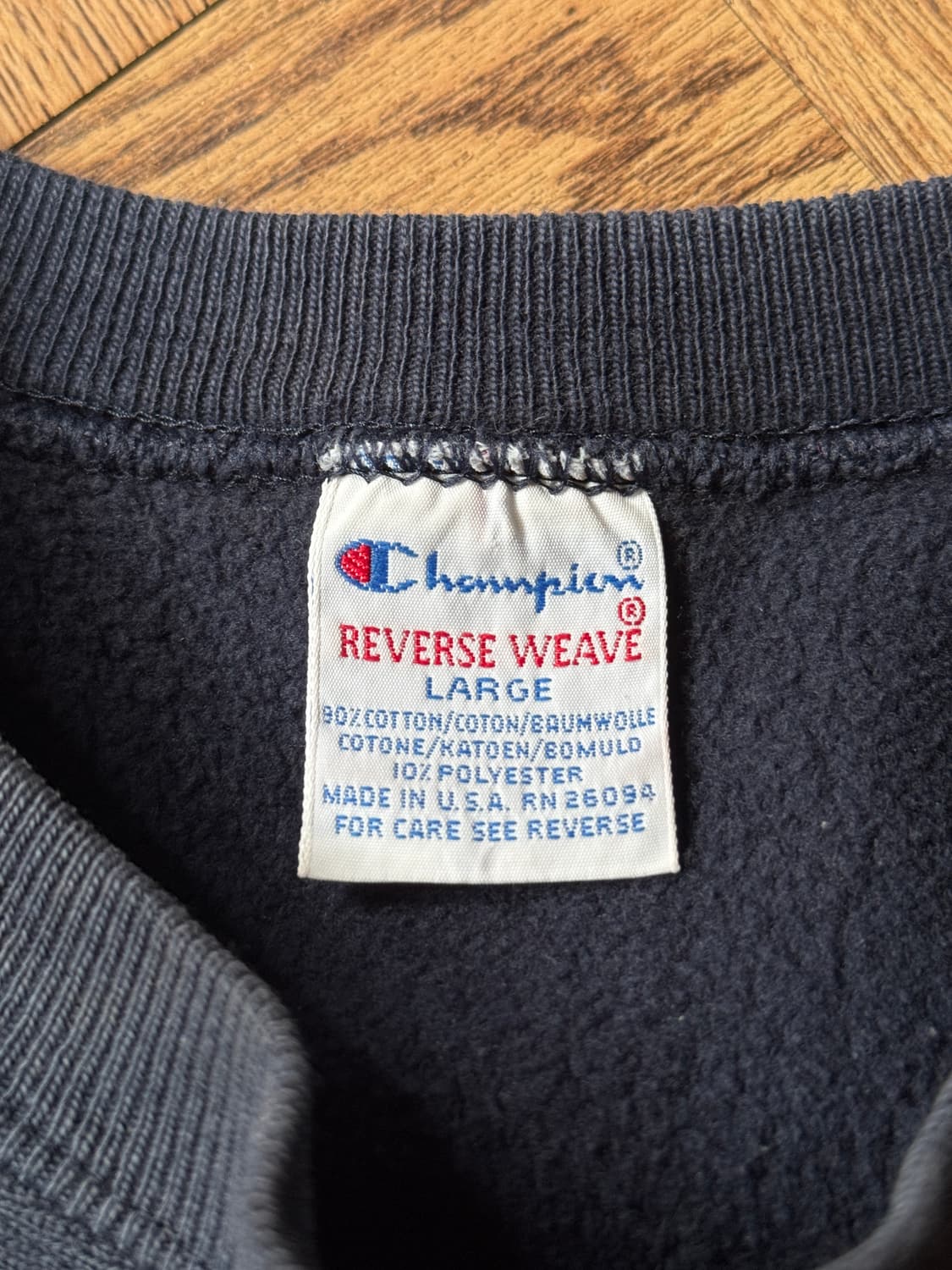 [L]80's 챔피온 리버스위브 USA Made 위스콘신 페이딩 스웻셔츠 상품이미지3