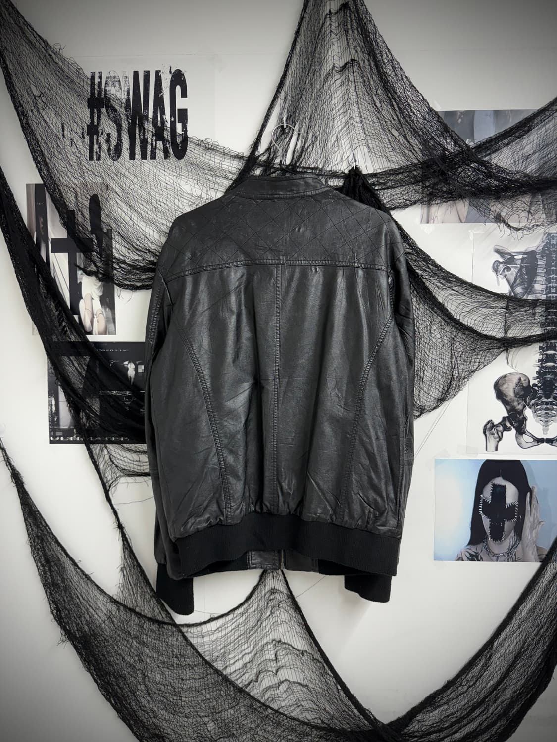 Zipper detailed buckle leather jacket 상품이미지4