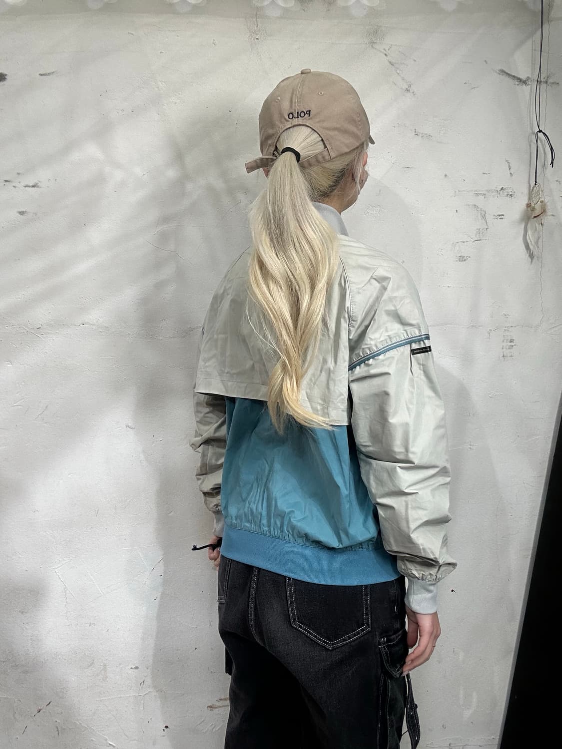 일본판 아식스 블루 그레이 윈드러너 바람막에 트랙 자켓  상품이미지3