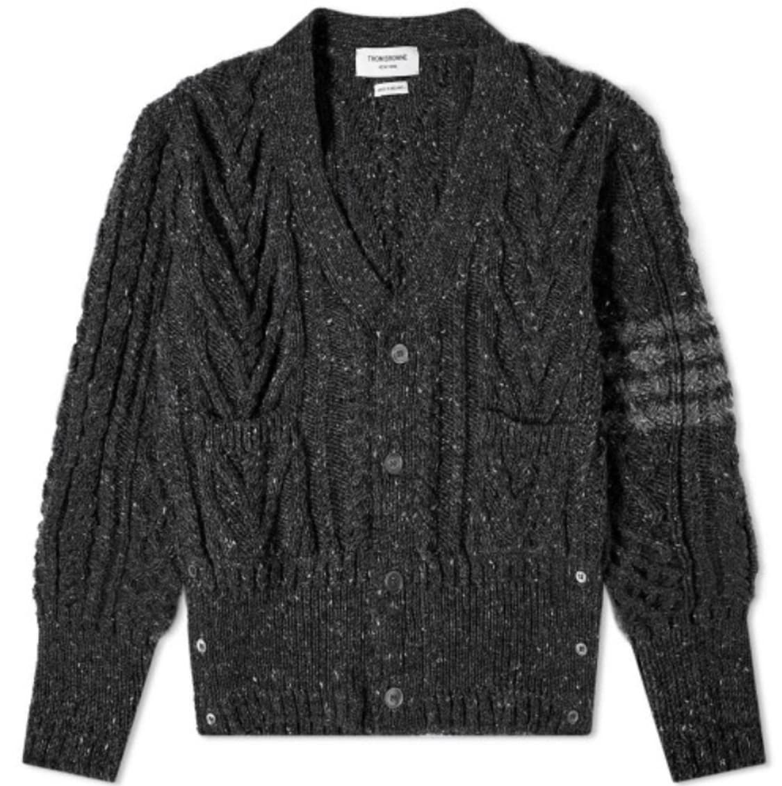 톰브라운 케이블 가디건 다크그레이 4 상품이미지1