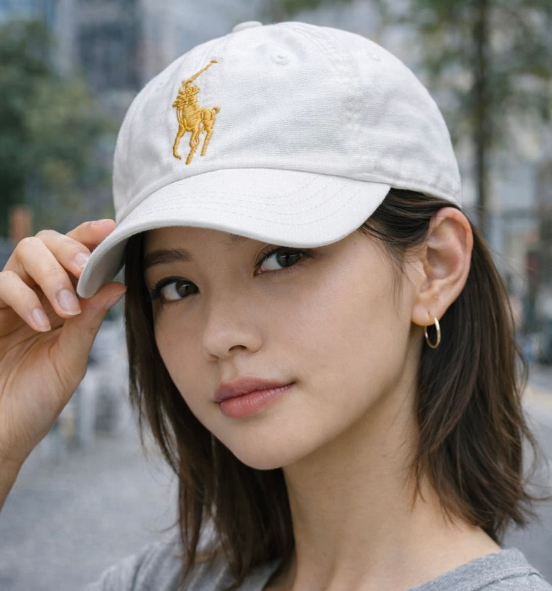 🧢 Polo 폴로 랄프로렌 빅포니 자수 캡 (오프화이트, 골드자수) 상품이미지2