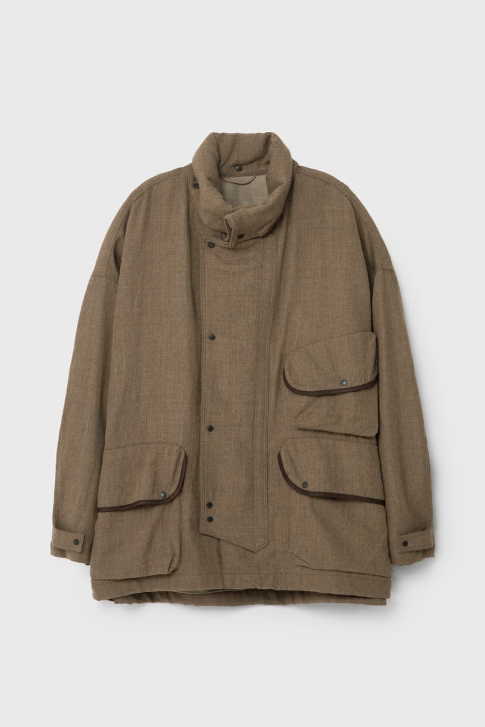 [4] 캡틴선샤인 25aw 울 서지 헌터자켓 브라운 상품이미지1