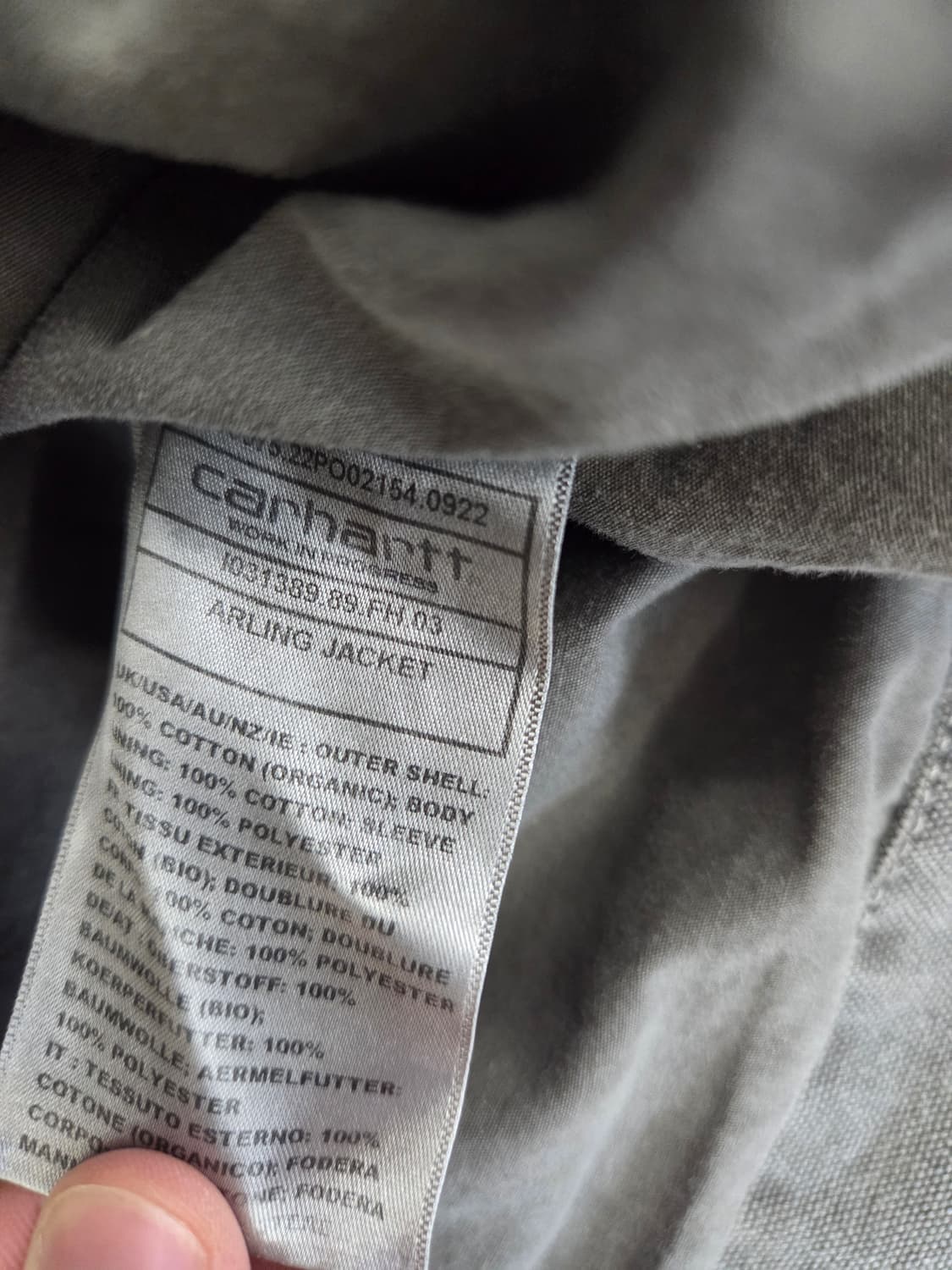 칼하트WIP 알링자켓 페이디드 블랙 M, 105 상품이미지6