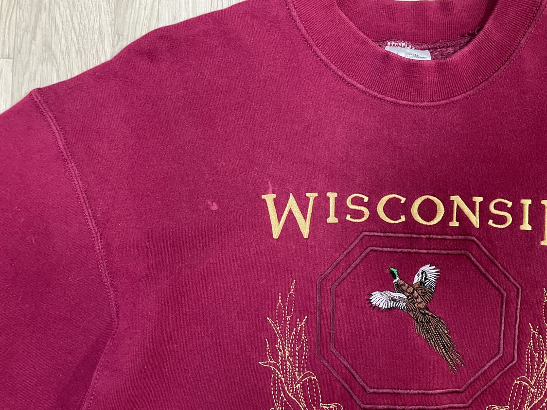 100~105) 90's 후르츠오브더룸 위스콘신 맨투맨(미국제) 상품이미지7