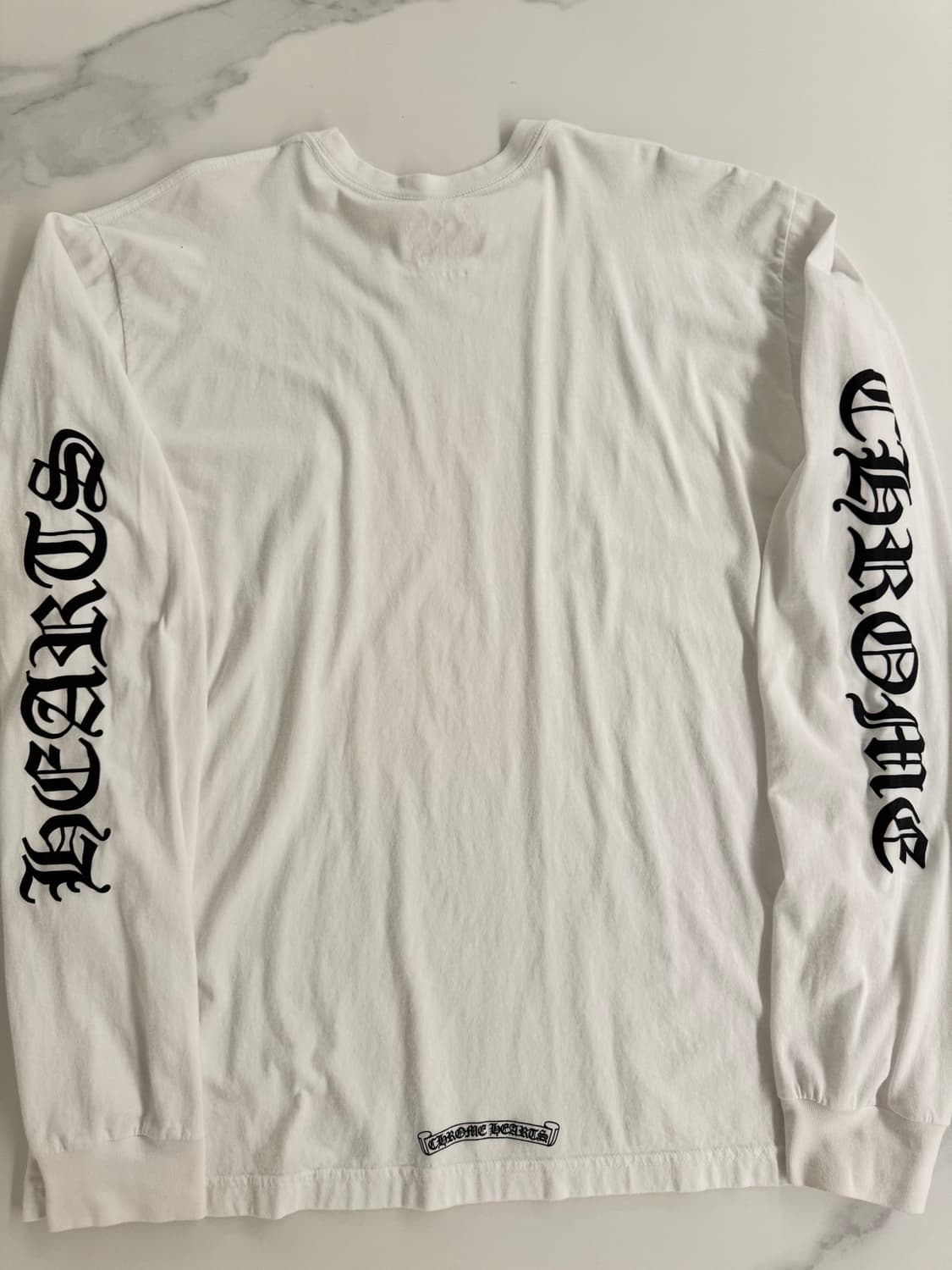 크롬하츠 넥 스크립트 롱슬리브 XL 화이트 상품이미지2