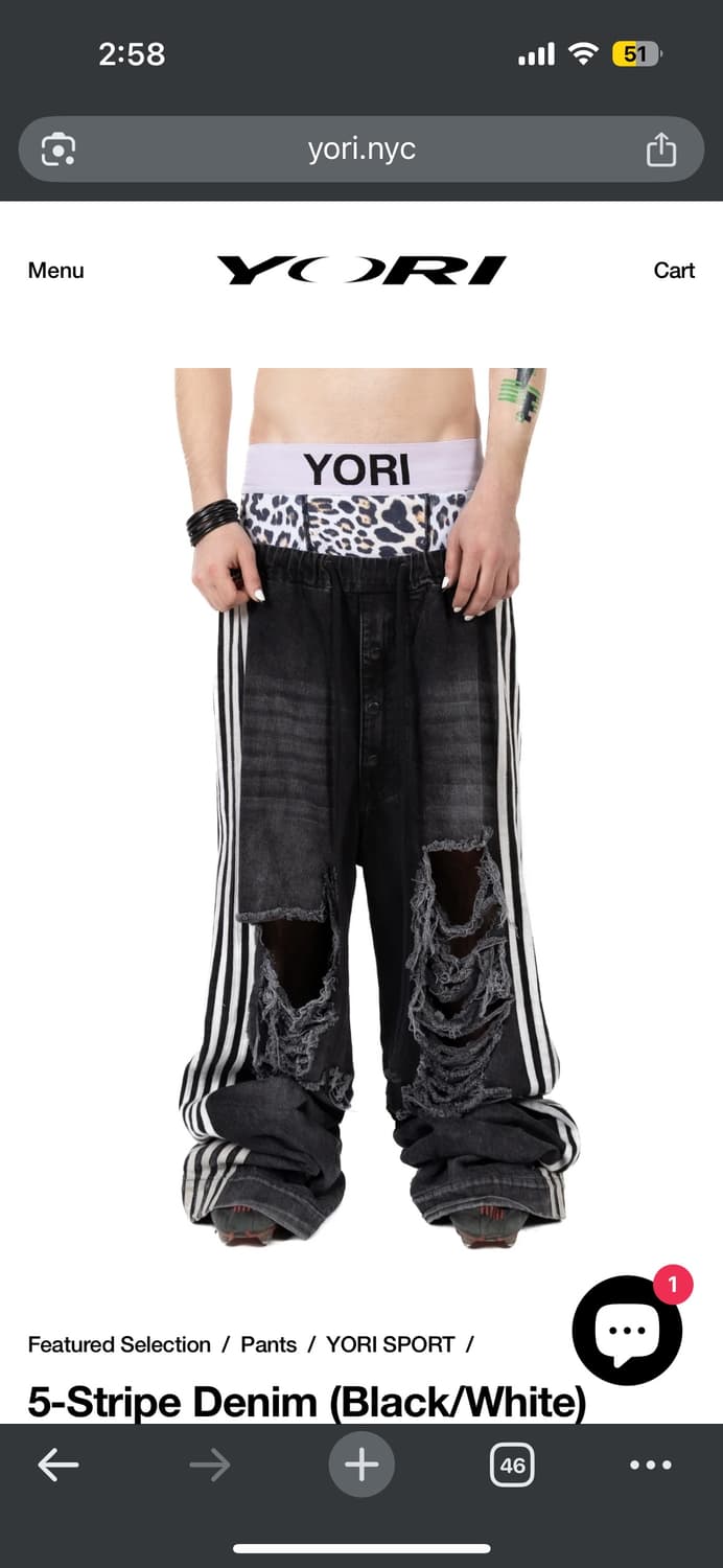 yori 5 stripe denim 상품이미지3