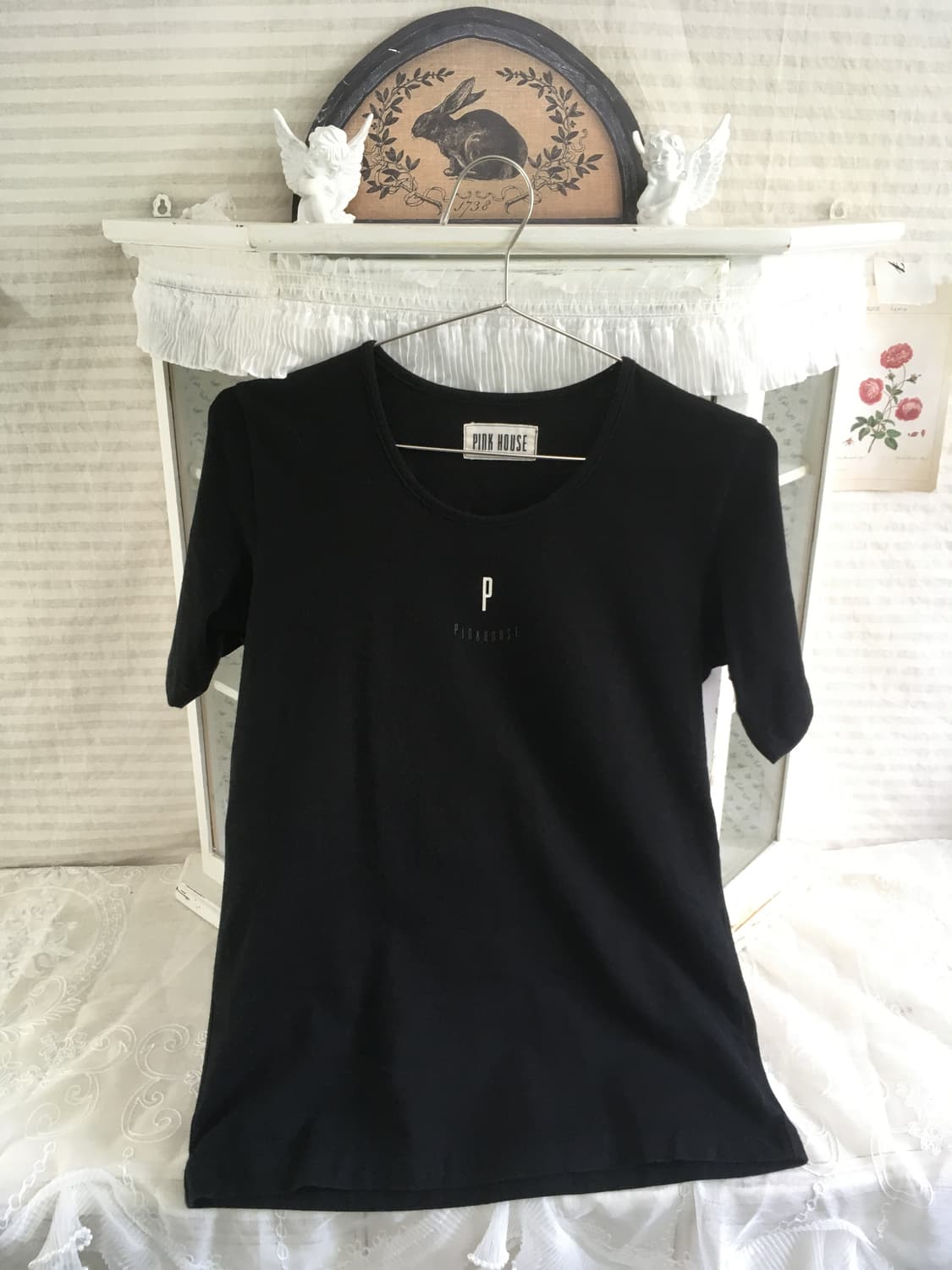핑크하우스 블랙 프린팅 티셔츠 상품이미지6