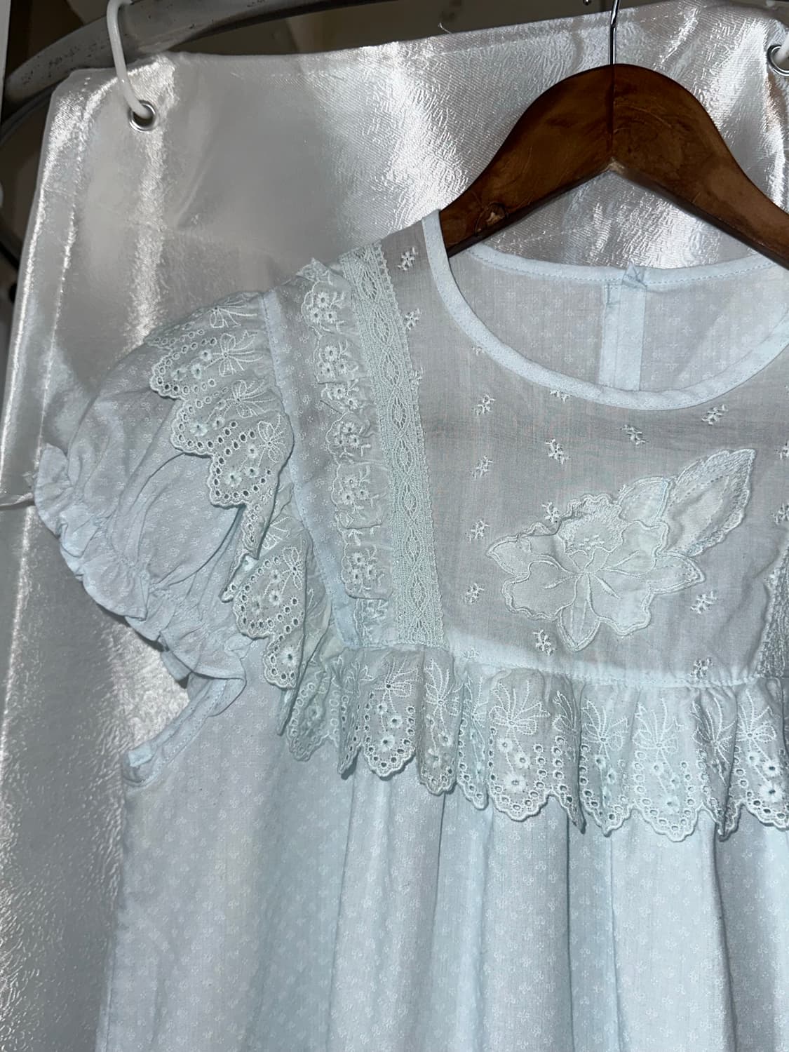 퓨어 스카이블루 레이스 원피스 상품이미지2