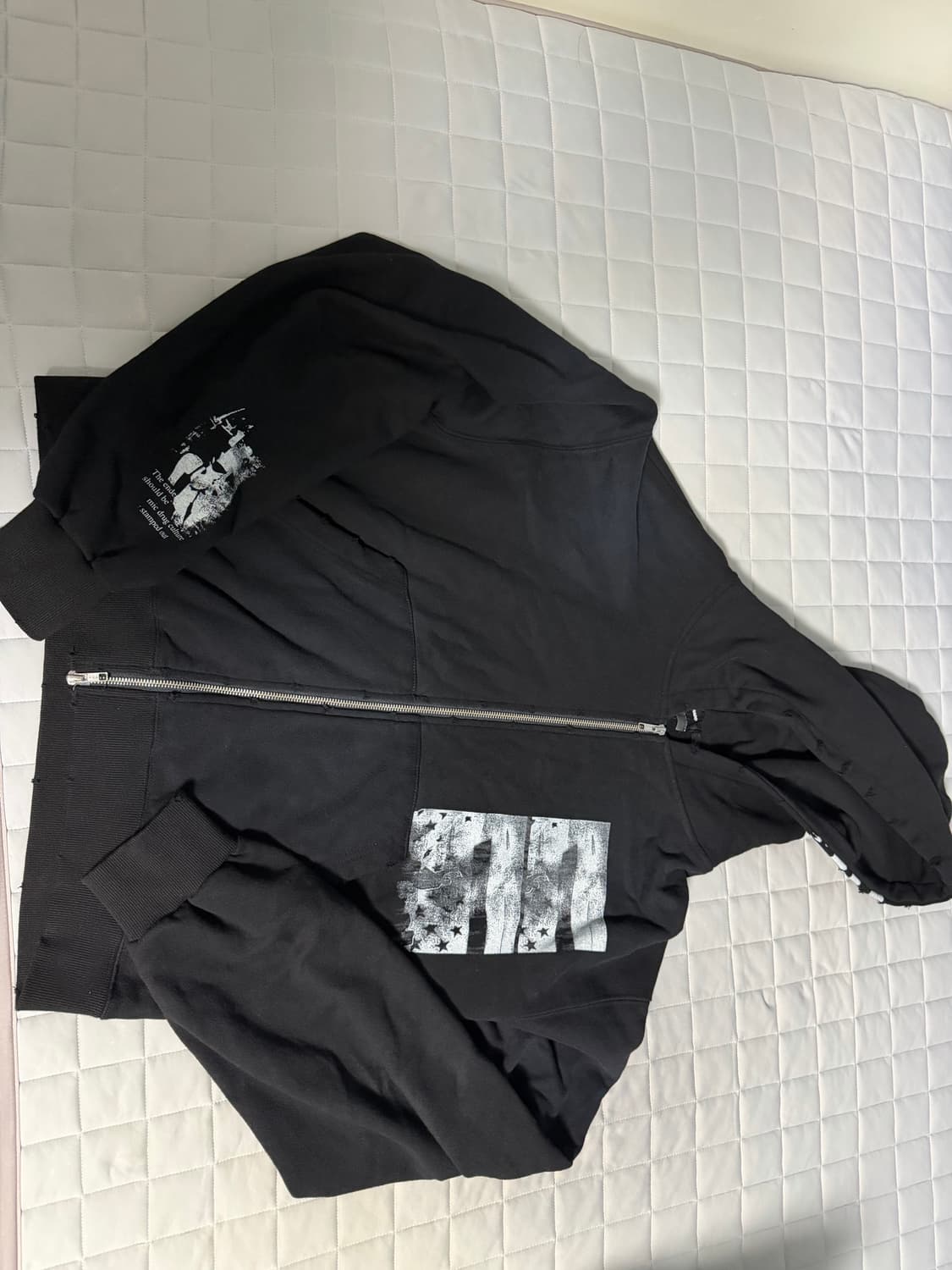 로어링라드 워시드 후드 집업 블랙 L 상품이미지5